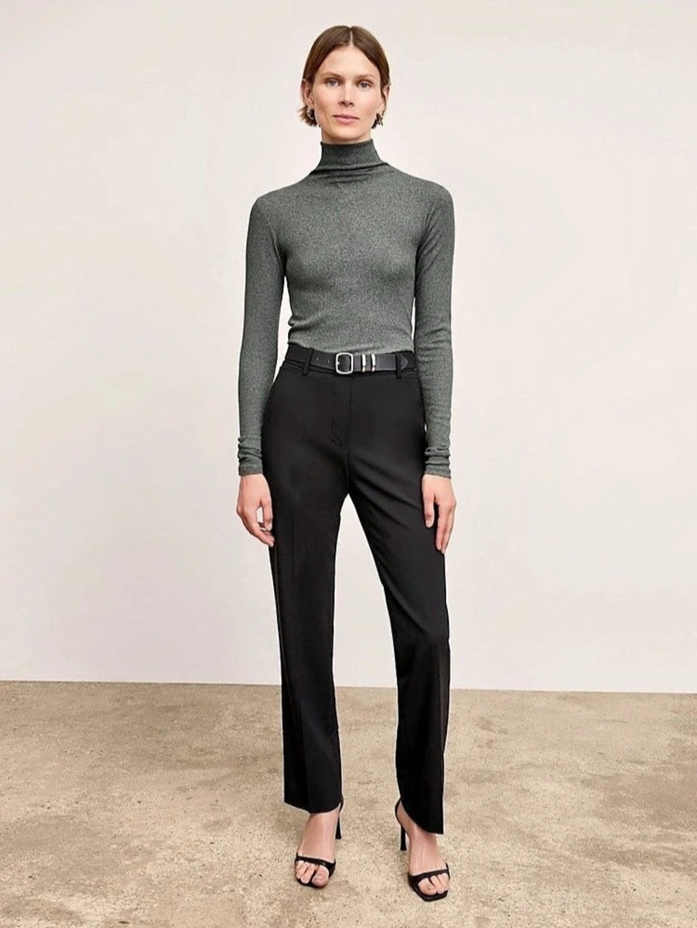 MM LaFleur The Smith Straight Trouser - Italian Wool Twill in Black
